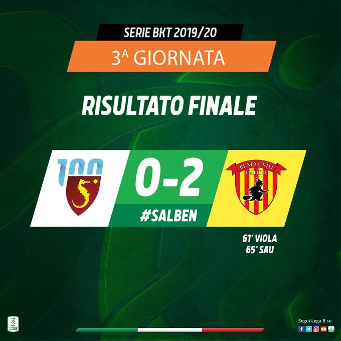 Serie B, al Benevento il derby campano: Viola e Sau stendono la Salernitana preview