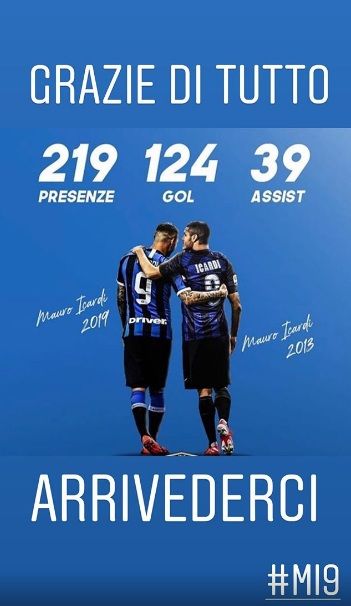 Icardi saluta e ringrazia l’Inter sfoggiando il suo score: “Arrivederci” preview