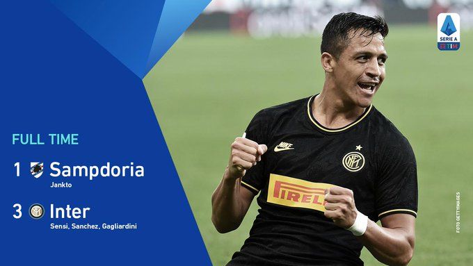 Conte non si ferma: Sensi, Sanchez e Gagliardini piegano la Samp preview