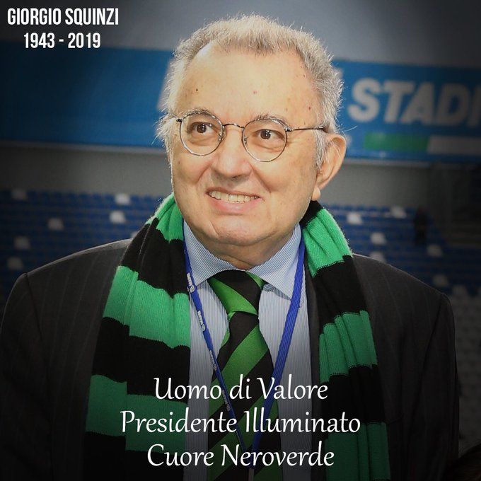 Il Sassuolo ricorda Squinzi: “Uomo di valore. Cuore neroverde” preview