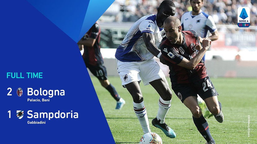 Palacio più Bani, il Bologna torna a vincere: 2-1 alla Samp di Ranieri preview