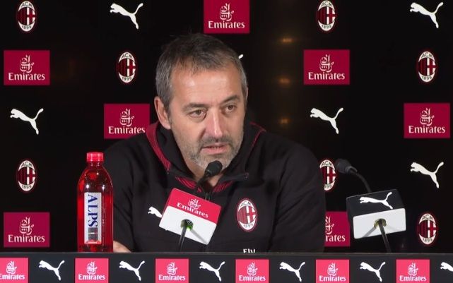 Giampaolo: “Ora è tutto nero, ma serve equilibrio. Io a rischio? Domani è importante per il Milan” preview