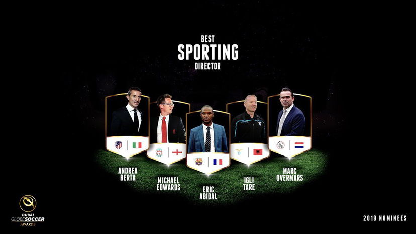 Globe Soccer Awards, miglior direttore sportivo: con Berta e Abidal c’è Tare preview