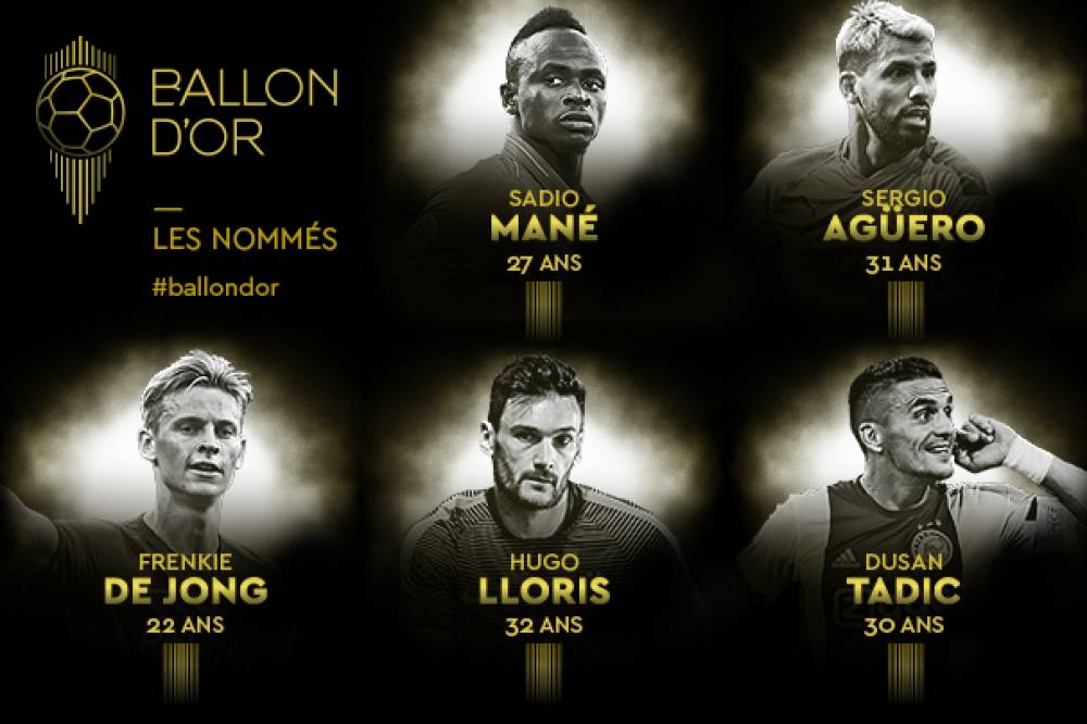 Pallone d'Oro 2019, ecco i primi cinque candidati presenti Mané e De Jong Pallone d'Oro 2019, ecco i primi cinque candidati presenti Mané e De Jong
