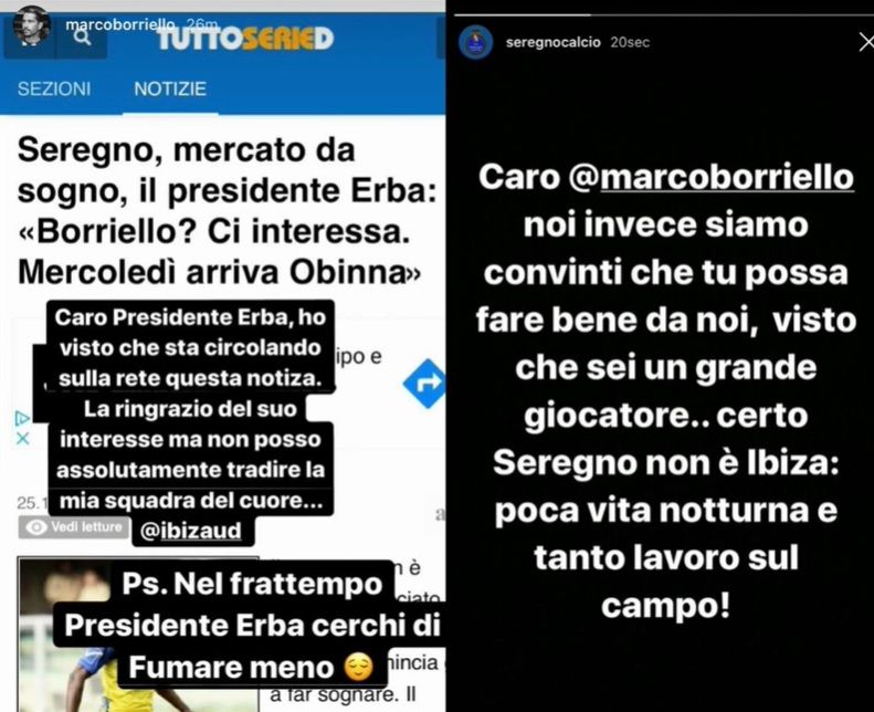 Borriello al Presidente del Seregno: “Fuma di meno”. La replica: “Certo, qui non siamo a Ibiza” preview