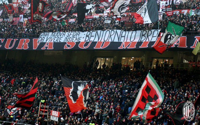 Milan, la Curva Sud ricorda alla squadra il 5-0 di Bergamo. Boato rossonero per Ibra article-post