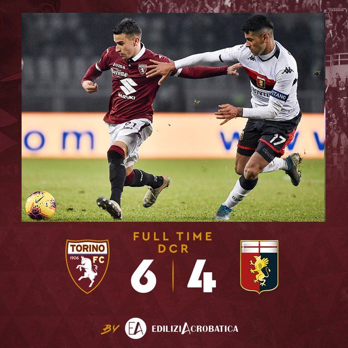 Coppa Italia: Toro ai quarti di finale, Genoa battuto ai rigori preview