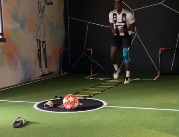 Pogba si allena con la maglia della Juve: “Voglio sostenere i miei amici”. Il video preview