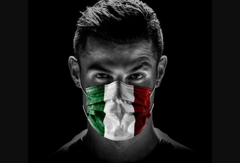 CR7, la mascherina tricolore e il messaggio social: “Restiamo uniti, non molliamo mai” preview