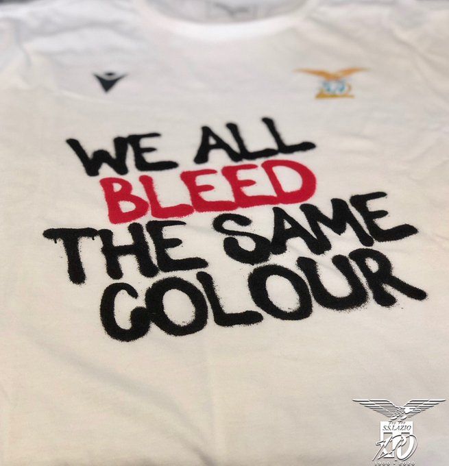 La Lazio e la maglietta in ricordo delle vittime del Covid: “We all bleed the same colour” article-post