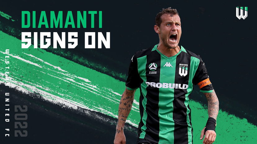 Ufficiale: Diamanti resta in Australia, c’è il rinnovo con il Western United preview