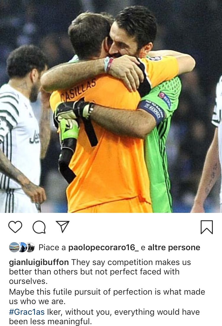 Buffon saluta Casillas: “Senza di te, tutto avrebbe avuto meno senso” preview