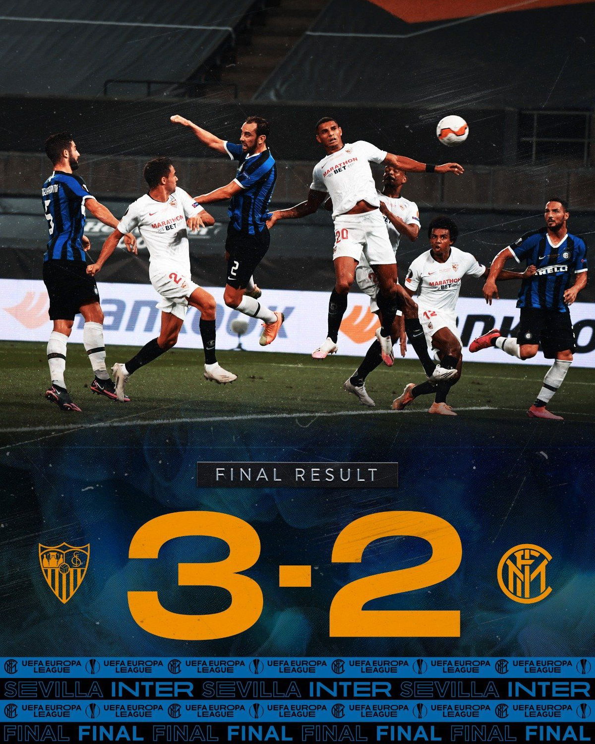 L’Europa League è sempre più Coppa Siviglia: finisce 3-2, notte amara per l’Inter article-post