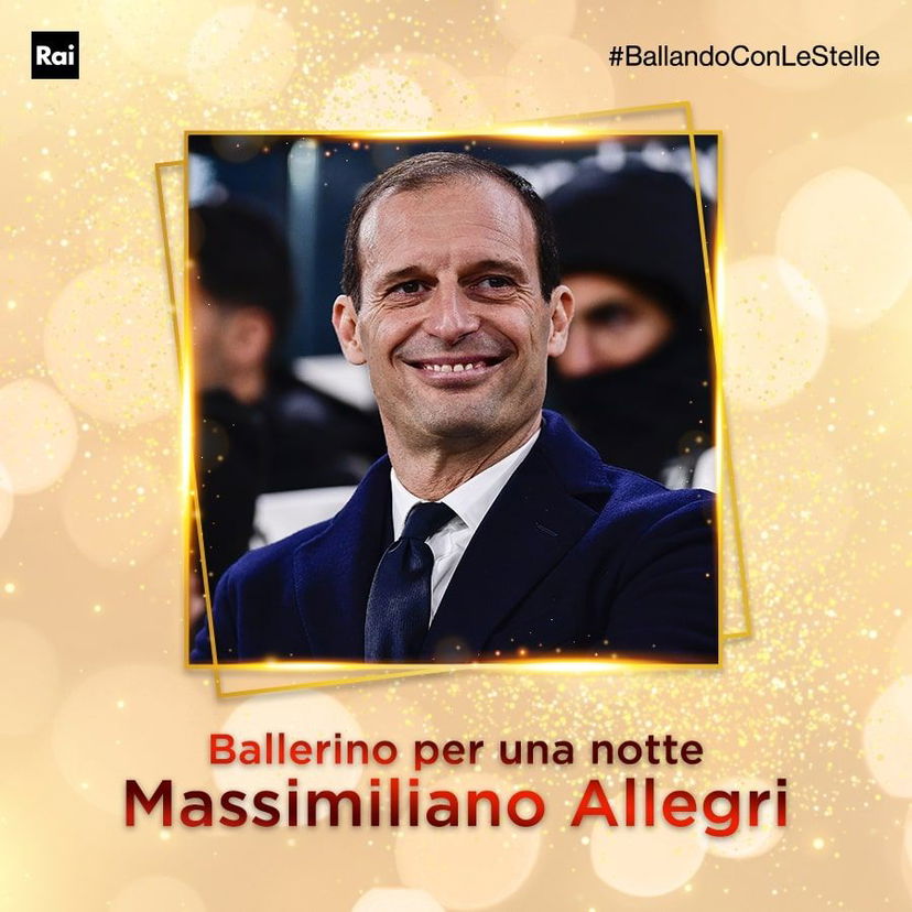 Allegri sul palco di Ballando con le stelle, per l’ex Juve una notte da ballerino preview