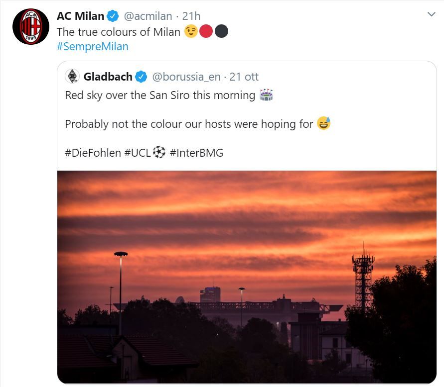Il Milan punge l’Inter: “Borussia, questi sono i colori di Milano…” article-post