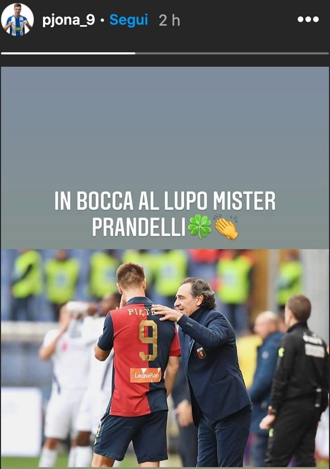 Piatek saluta Prandelli: “In bocca al lupo Mister” preview