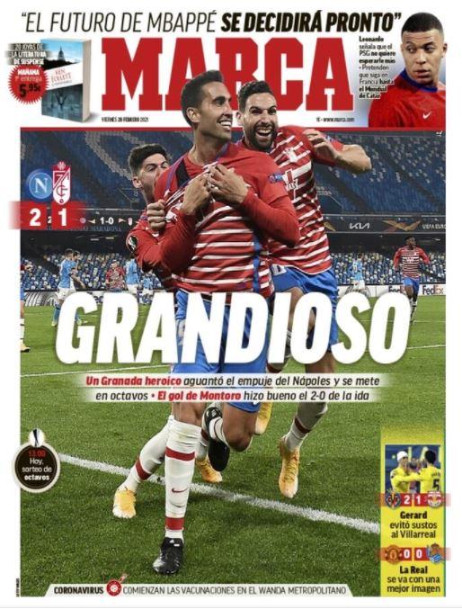 Le aperture dei giornali spagnoli: “Granada grandioso” preview