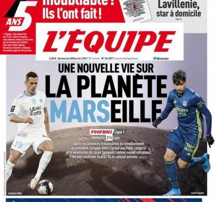 L’apertura de l’Équipe: due ex Serie A come uomini copertina di Marsiglia-Lione preview