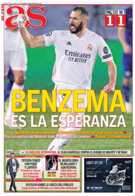 L’apertura dei quotidiani spagnoli: “Benzema è la speranza” e “Un pareggio per continuare a sognare” preview