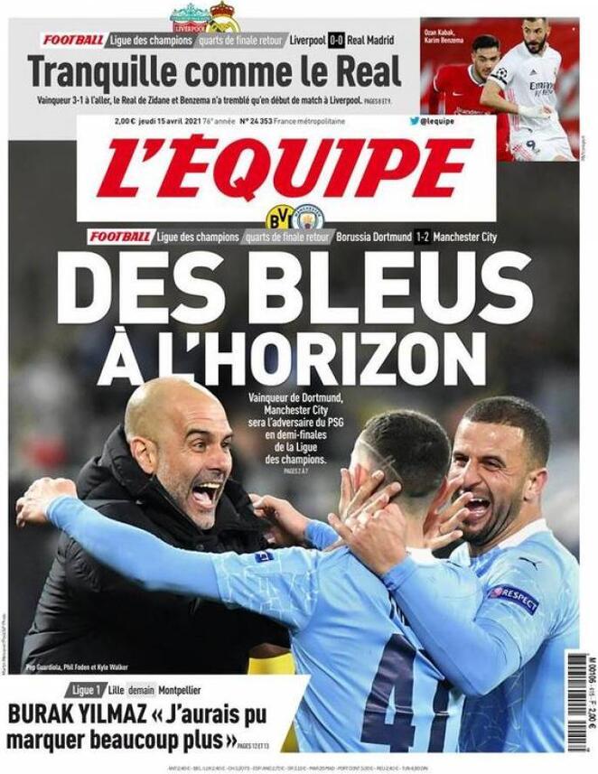 L’apertura de L’Equipe: “PSG, orizzonte blues” preview