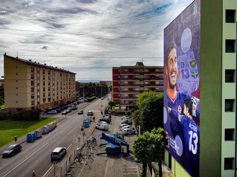 Inaugurato a Firenze un murales dedicato a Davide Astori preview