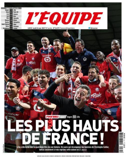 L’Equipe sulla conquista della Ligue 1 del Lille: “Il top della Francia” preview