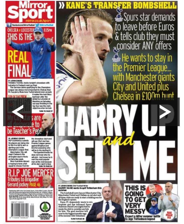 Le aperture dei quotidiani inglesi: “Tottenham sotto shock, Kane ha chiesto la cessione” preview