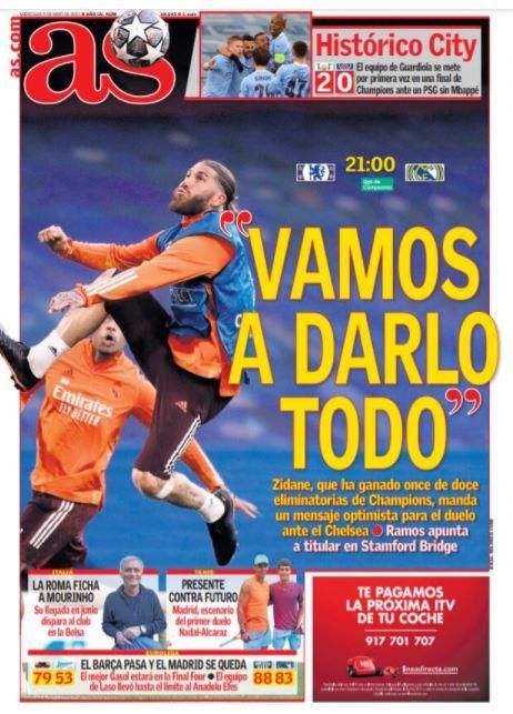 Le aperture spagnole: “Storica finale per il City”. Sul Real Madrid: “Contro il Chelsea con Sergio Ramos” preview