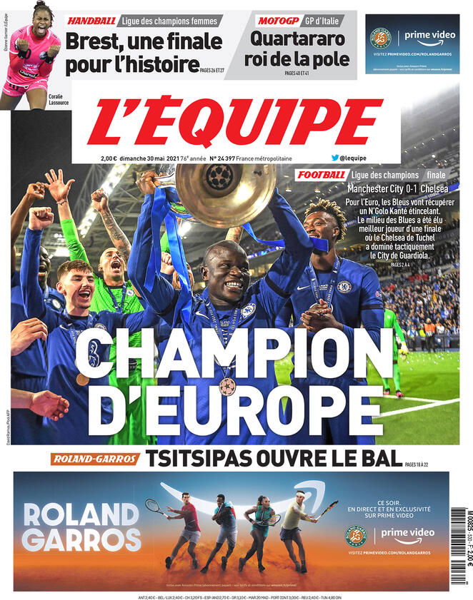 L’Equipe esalta Kanté: “Campione d’Europa” preview