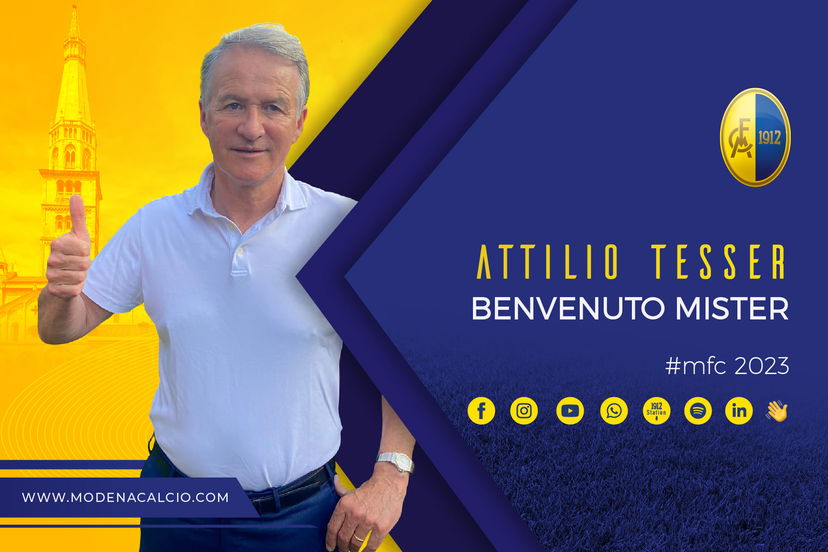 Tutto confermato: Tesser nuovo allenatore del Modena. Biennale con opzione preview
