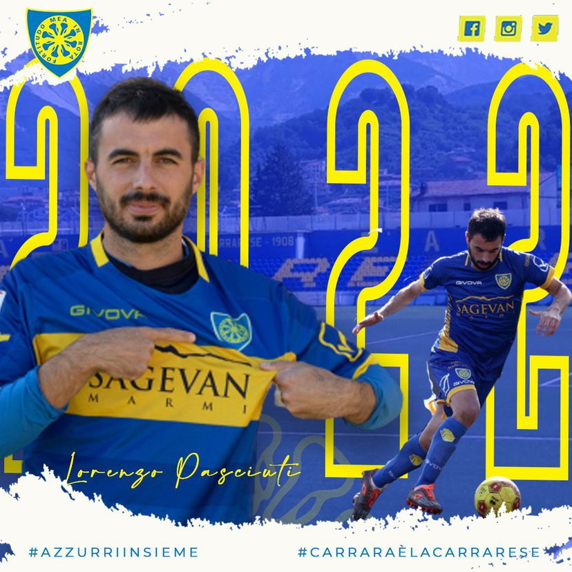 Ufficiale: Carrarese, rinnovo annuale per Pasciuti preview