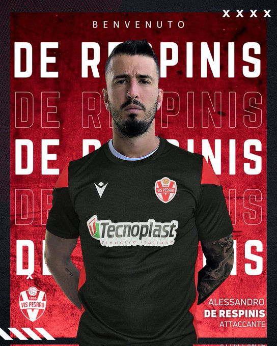 Ufficiale: Vis Pesaro, in attacco arriva De Respinis preview