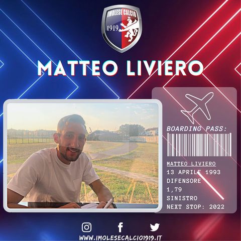 Ufficiale: Imolese, Matteo Liviero firma per un anno preview