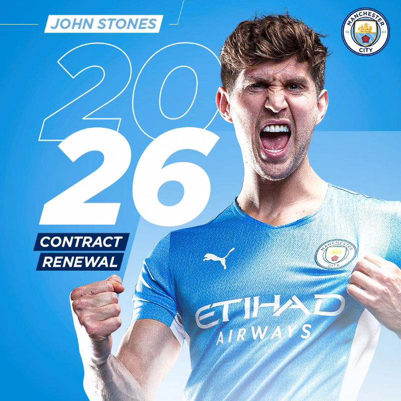 Ufficiale: Stones rinnova per altri cinque anni con il City preview