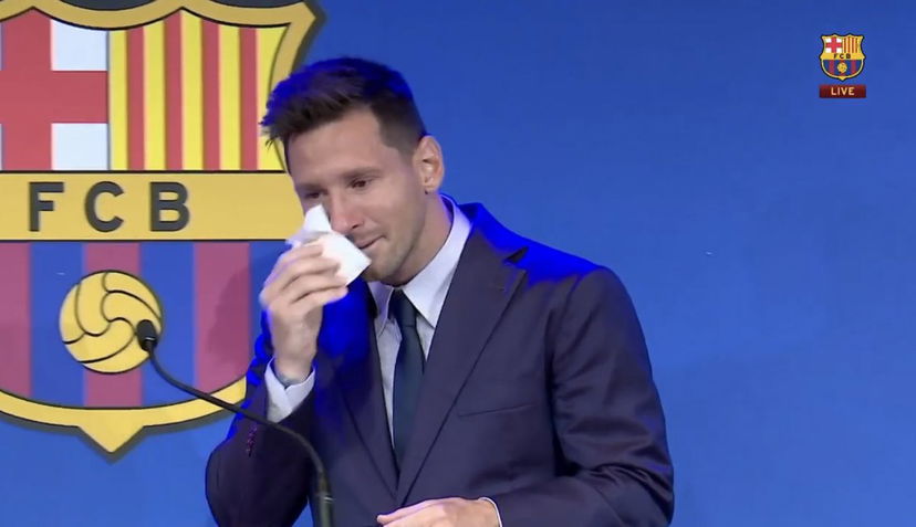 Conferenza Messi: Leo scoppia a piangere ancor prima di parlare preview