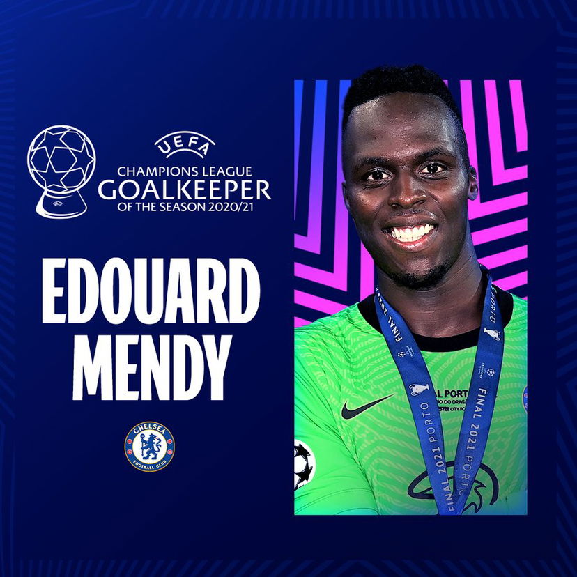 Mendy miglior portiere della Champions 2020-21 preview