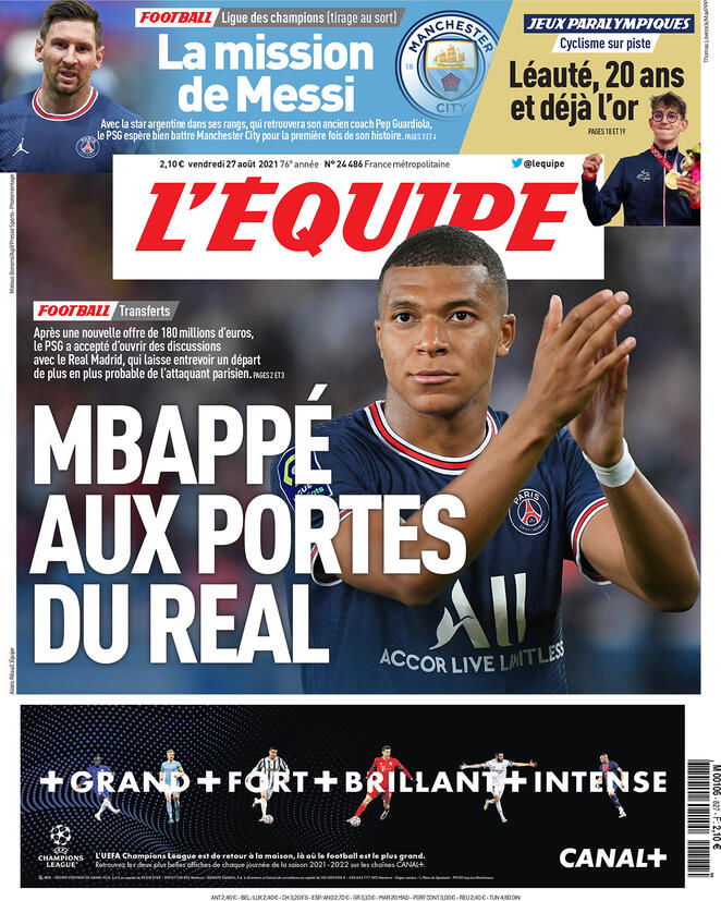 L’apertura dell’Equipe su Mbappé: “Alle porte del Real” preview