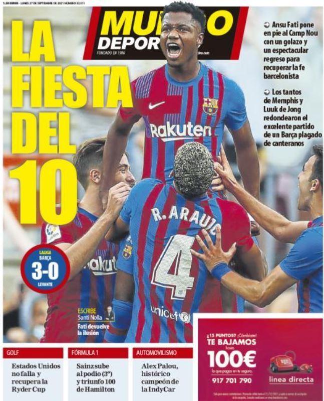 Spagna, le aperture dei quotidiani sportivi su Ansu Fati: “La festa del 10” article-post