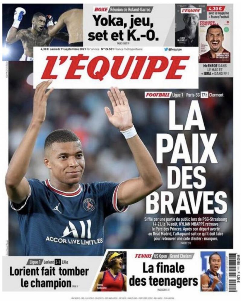 L’Equipe su Mbappé-PSG: “La pace dei coraggiosi” preview