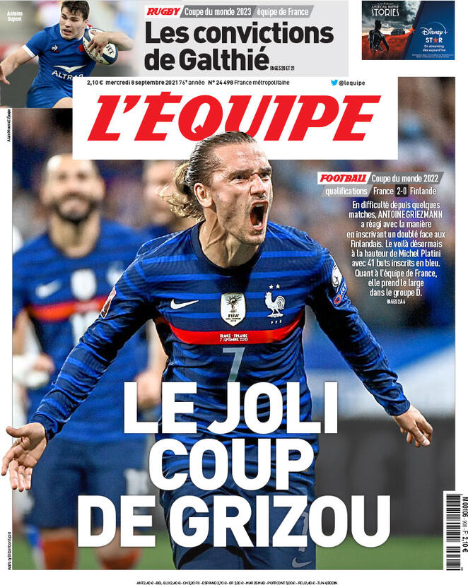 L’apertura dell’Equipe dedicata a Griezmann preview