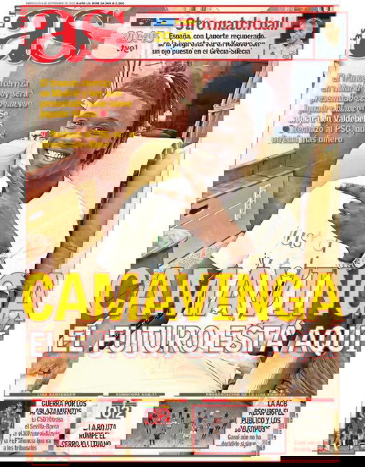 La prima pagina di As: “ Camavinga, il futuro è qui” preview