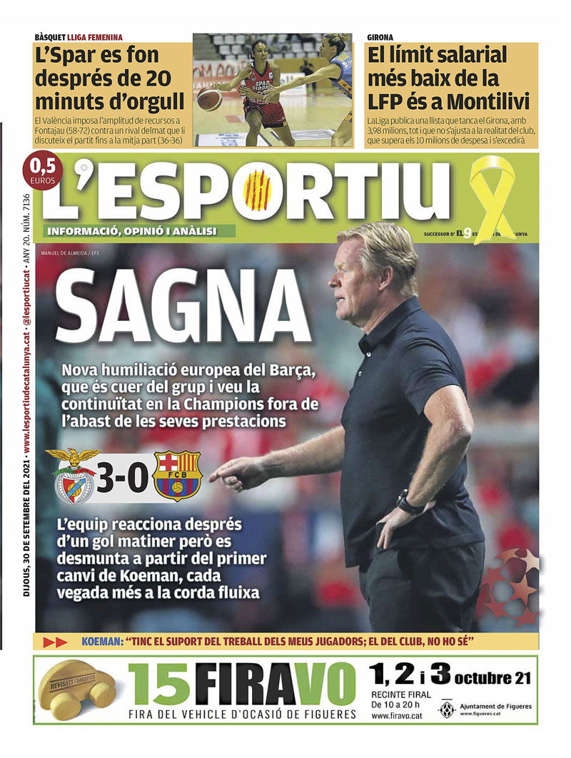 Le aperture spagnole: “Destino segnato per Koeman, umiliazione Barça” preview