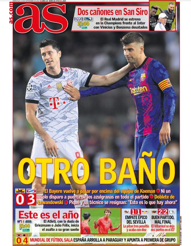 L’apertura di AS: Barça un altro bagno. Villarreal, bella partita, brutto finale. Real con Vinicius e Benzema preview