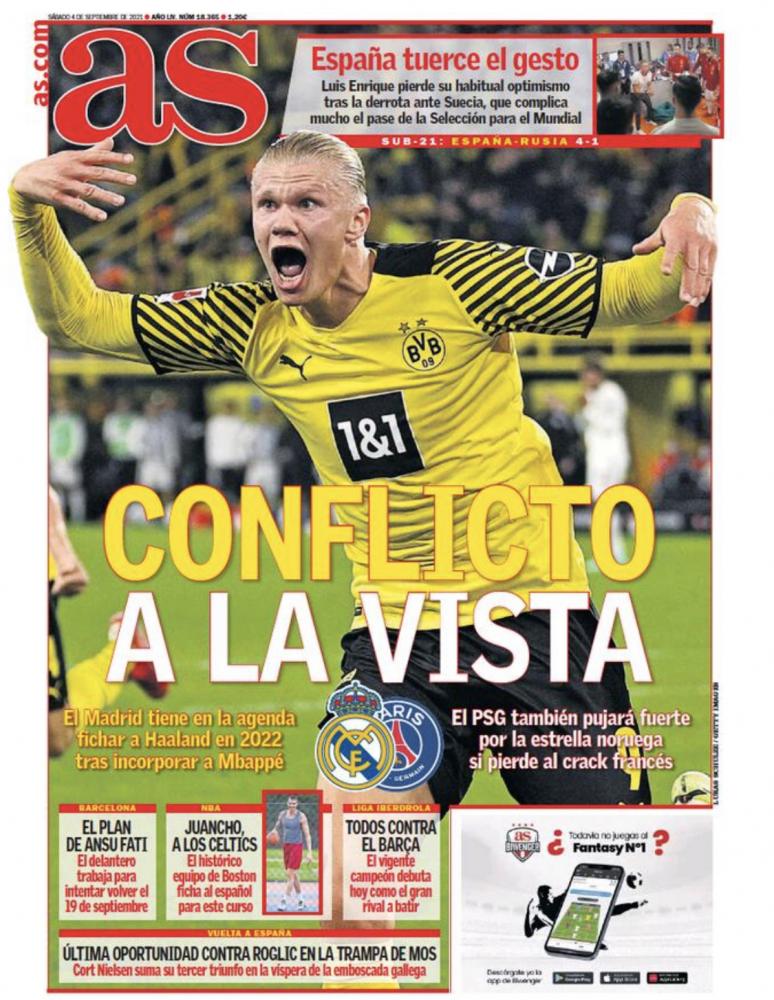 L’apertura di AS: “Real-PSG, conflitto in vista” preview