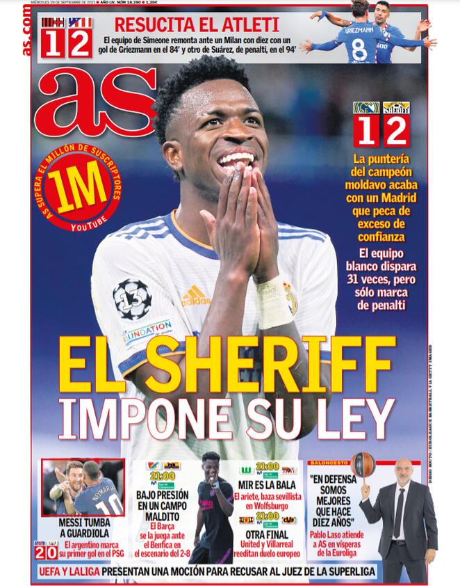 L’apertura dei quotidiani spagnoli: “Lo Sheriff impone la sua legge” preview