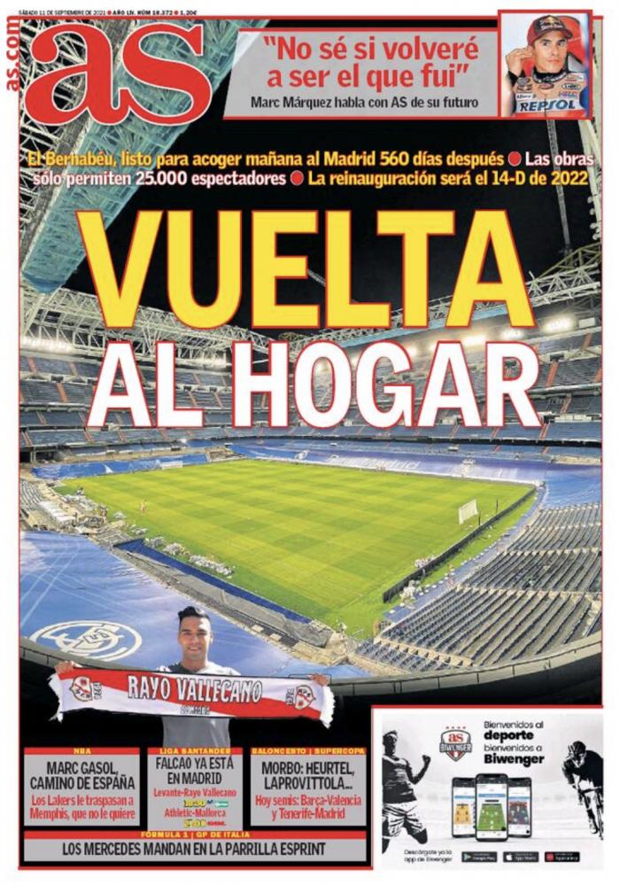 Spagna, le aperture dei quotidiani sportivi preview