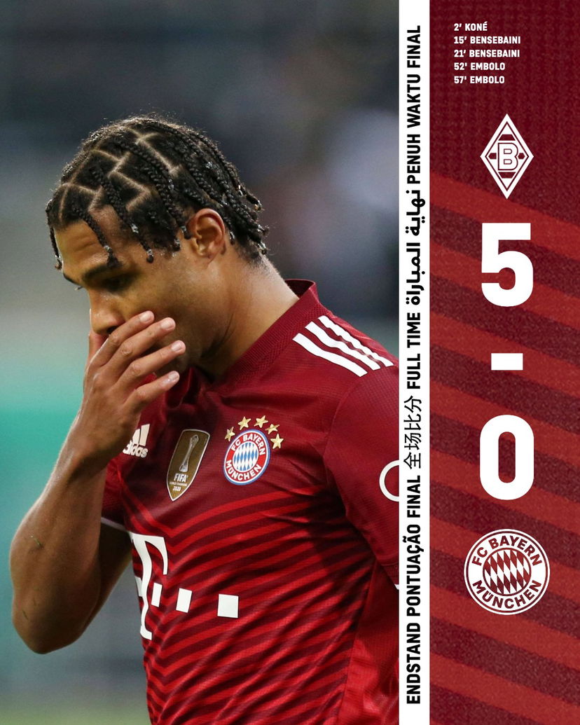 DFB Pokal, tonfo clamoroso del Bayern: 5-0 dal Borussia Moenchengladbach preview