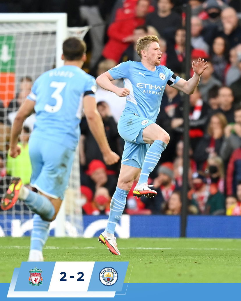 Premier, 2-2 tra Liverpool e Manchester City: a Mané e Salah rispondono Foden e De Bruyne preview