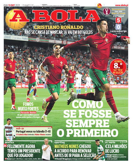 L’apertura di A Bola: “CR7, come se fosse sempre la prima volta” preview