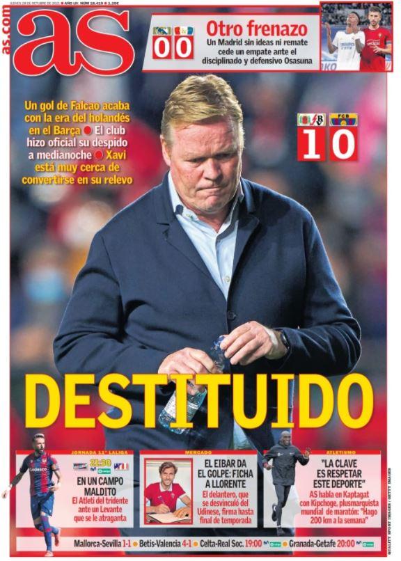 Le aperture spagnole: “Koeman esonerato. Xavi il sostituto” preview